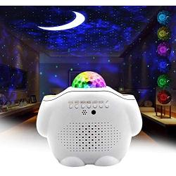 Star Night Light Projector Bedroom,3 in 1 Galaxy Projector Light LED Nebula Cloud Light with Moon Star & Voice Control As a Gift for Game Room Party Home Theatre Night Light Ambiance