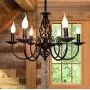 Jaycomey French Country Chandelier,Vintage Candle Chandelier,6 Lights Farmhouse Pendant Light Fixture for Kitchen Island,Dining Room,Living Room