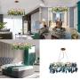 Creative Modern Firefly Chandelier,Color Agate Chandelier Nordic Modern Firefly Ceiling Light Sputnik Pendant Light Fixture For For Living Dining Room