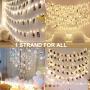 Decute 50 Photo Clips String Lights Holder 100 LED 33FT Starry Fairy Lights for Hanging Pictures Cards Memos USB Powered with Switch Perfect for Bedroom Wedding Dorm Christmas Decor (Warm White)