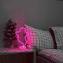OHLGT LED Neon Light, Neon Sign Pink Ghost Lamp with Base, Battery and USB Operated Neon Decorative Lights for Halloween, Christmas, New Years, Party, Bar, Home, Bedroom