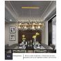 CROSSIO Modern Firework Crystal Chandelier, Dandelion LED Ceiling Light, Gold Stainless Steel 12 Lights Pendant Lighting Fixtures Chandeliers for Kitchen Dining Room Bedroom (36'' Dandelion Chandelier)
