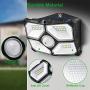 ENGREPO Solar Lights Outdoor, 40 LED Motion Sensor Security Lights IP65 Waterproof for Yard, Garage, Garden, Patio, Deck. Black.(4 per Pack)