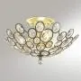 Modern Light Fixtures Ceiling 3-Lights Silver Crystal Flush Mount Ceiling Light for Hallway, Bedroom, Living Room, Kitchen, Dining Room, W16.5''¡ÁH9.4''