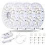 JESLED 65.6ft/20M Cool White LED Strip Lights ,6500K,Dimmable,24V DC LED Tape Lights for Living Room, Kitchen, Cabinet, Media Room, Dining Room, Corridor Decoration
