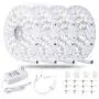 JESLED 65.6ft/20M Cool White LED Strip Lights ,6500K,Dimmable,24V DC LED Tape Lights for Living Room, Kitchen, Cabinet, Media Room, Dining Room, Corridor Decoration