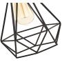 Riomasee Industrial Plug in Pendant Lighting 14.27 Ft Hanging Light Cord with On/Off Switch,Vintage Wire Cage Black Metal Hanging Lamp