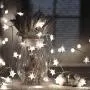 Koxly Star String Lights 49 Ft 100 LED 8 Modes Plug in Twinkle Light with Remote Control Fairy Lights for Bedroom Indoor Outdoor Christmas Xmas Tree Room Decor Warm White and Cool White