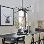 VILUXY Contemporary Chandelier Lighting Fixture 6-Light Sand Black Finish Mid-Century Pendant Lighting for Dining Room Bedroom Kitchen Living Room VILUXY Contemporary Chandelier Lighting Fixture 6-Light Sand Black Finish Mid-Century Pendant Lighting for Dining Room Bedroom Kitchen Living Room