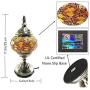 Handcrafted Turkish Mosaic Glass Table Lamp|Great Home Decor for Living Room, Bed Room, Game Room, Media Room| Also Great for Dorm Room, Bar & Night Clubs (Orange 2)