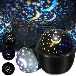 Star Projector Night Light for Kids Bedroom, LED Starry Sky Light Projector with 360 Degree Rotating, Color Changing Nursery Lamp Gift for Baby Children Boys Girls Bedroom Party Ceiling Decoration