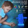 4PCS 3D Bear Night Light (Hippopotamus, Camel, Mice, Bear) , Cool Led Illusion Bear Lamp, Remote 16 Color Change Bear Lights, Bed Room Living Decor Kids Girls Boys Xmas Bear Gift, DDD Lamp