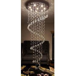 Chandelier Modern Crystal Raindrop Chandelier Lighting Flush Mount LED Ceiling Light Fixture Pendant Lamp for Dining Room Bathroom Bedroom Livingroom (Crystal chandeliers6)