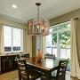 Farmhouse Wood and Metal Chandelier 6-Light Wooden Chandeliers Lighting Fixture Kitchen Island Ceiling Lighting Chandeliers Dining Room Pendant Light Fixtures (10556-6D)
