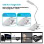 INTELLUCE Reading Lights for Books in Bed - Book Light for Reading in Bed - Clip On Light for Bed -3 Brightness Level USB Rechargeable - Kids Bed Lights for Headboard - Gifts for Readers Book Lovers