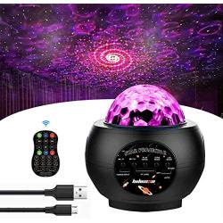 Star Light Projector Galaxy Projector BUBUSAN Skylight Light for Bedroom Ceiling,LED Starry NightLight Moving Ocean Wave Lamp with Remote, Bluetooth Music Speaker for Kids and Adults.