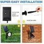 KOMAES Solar Landscape Spotlights Outdoor, Waterproof Solar Spot Light, Auto On/Off Solar Lights Green, Adjustable Solar Garden Light for Driveway,Pathway,Pool,Patio,Garden,Walkways (Green-4 Packs)