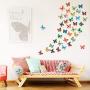 12 Pieces LED Butterfly Decoration Lights Colorful Night Light 3D Butterfly Wall Stickers LED Light for Garden Backyard Lawn Wedding Party Nursery Bedroom Living Room Set with Randomly Different Style