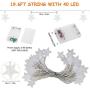 Star String Lights 20 Ft 40 LED Christmas Star Fairy Lights Battery Operated Indoor Outdoor Decorative Lights for Bedroom Christmas Birthday Halloween Garden Ramadan(Warm White)