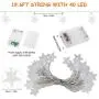 Star String Lights 20 Ft 40 LED Christmas Star Fairy Lights Battery Operated Indoor Outdoor Decorative Lights for Bedroom Christmas Birthday Halloween Garden Ramadan(Warm White)
