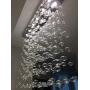 Moooni Modern Rectangular Bubble Chandelier Lighting Pendent Ceiling Light Fixture Glass Bubble Chandelier Lighting for Dining Rooms Living Rooms Staircase L55'' x W11.8'' x H47''