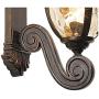 Bellagio Outdoor Wall Light Fixture Bronze Scroll 24'' Champagne Hammered Glass for Exterior House Porch Patio - John Timberland