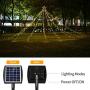 Ankway Solar String Lights Outdoor, 8 Lighting Modes Waterfall Christmas Fairy Lights with Star Outside Tree Wall Decorations for Yard, Garden, New Year, Holiday, Birthday, Wedding, Party (Solar)