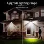 ZHUPIG Solar Lights Outdoor, 800LM Solar Motion Sensor Lights Outdoor, 3 Adjustable Heads, 360° Wide Angle Illumination, IP65 Waterproof, Security LED Flood Light (4Pack)