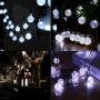 Solar String Lights Globe 33 Feet 60 Crystal Balls Waterproof LED Fairy Lights 8 Modes Outdoor Starry Lights Solar Powered String Light for Garden Yard Home Party Wedding Decoration (Cool White)