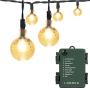 Battery Operated String Lights, LOENDE Waterproof 21FT 30 LED 8 Modes Fairy Garden Globe String Lights with Crystal Ball for Christmas Tree, Holiday, Outdoor, Indoor, Party Decor (Warm White)