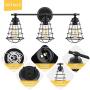 HAITRAL 3 Lights Bathroom Vanity Lights , Industrial Black Wall Lights with Metal Lampshade, Farmhouse Vanity Lights for Bathroom, Kitchen, Living Room