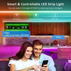 GSBLUNIE LED Strip Lights 32.8ft,Smart Lights Strip Music Sync,RGB Color Changing Rope Lights,APP Control with Remote,5050 RGB LED Light Strip,LED Lights for Bedroom,TV, Party, Kitchen,Home,Decoration