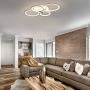 Modern Ceiling Light，ROYAL PEARL Dimmable Chandelier Led Flush Mount Ceiling Light for Living Room Bedroom 50W