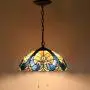 Tiffany Pendant Lamp W16H40 Inch Blue Stained Glass Lampshade Link Antique Pendant Lamp Ceiling Style 2E26 Lighting for Dining Room Living Room S160E WERFACTORY Living Bar Room Lover Study Gifts Tiffany Pendant Lamp W16H40 Inch Blue Stained Glass Lampshade Link Antique Pendant Lamp Ceiling Style 2E26 Lighting for Dining Room Living Room S160E WERFACTORY Living Bar Room Lover Study Gifts