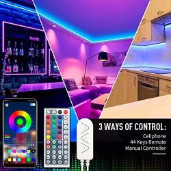 66ft LED Strip Lights, Ultra-Long Light Strip for Bedroom Cabinet Closet TV Corridor, APP or Remote Controlled, Music Sync, Timer Mode, Cutting Design, Decoration & Lighting