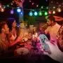 MEIDAODUO Color Changing Outdoor String Lights with Remote - 96ft Commercial Grade RGB Patio Lights, Dimmable LED Colored String Lights RGB Waterproof Café Ambience, Linkable MEIDAODUO Color Changing Outdoor String Lights with Remote - 96ft Commercial Grade RGB Patio Lights, Dimmable LED Colored String Lights RGB Waterproof Café Ambience, Linkable