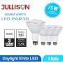 JULLISON PAR30 LED Bulb 4 Packs Long Neck, 120V/12W/840Lumens/40 Degrees Beam, 75W Equivalent, 5000K Daylight White, CRI80+, Dimmable, Glass Lens, Outdoor Flood, E26 Base, UL & FCC, Wet Location