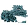 C9 Clear Christmas String Light Set - Outdoor Christmas Light String - Christmas Tree Lights - Hanging Christmas Lights - Roofline Light String - Outdoor Patio String Lights - Green Wire - 100 Foot