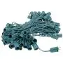 C9 Clear Christmas String Light Set - Outdoor Christmas Light String - Christmas Tree Lights - Hanging Christmas Lights - Roofline Light String - Outdoor Patio String Lights - Green Wire - 100 Foot