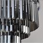 MEELIGHTING Luxury Chrome Smoke Crystal Modern Contemporary Chandeliers Pendant Ceiling Light 4-Tier Chandelier Lighting for Dining Room Living Room Bedroom Girls Room W23.6''