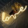 iceagle Love Neon Signs for Wall Decor,USB or Battery Decor Light,Neon Light for Bedroom,LED Neon Decorative Lights for Christmas,Party,Girls Living Room(Warm White)