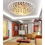 LITFAD 2 Lights Ceiling Lamp 11.81 Inches Wide Small Shell Block Tiffany Flush Mount Ceiling Light Mosaic Pendant Light for Hotel Cafe Living Room Bedroom