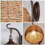 Mopoq Antique Rattan Wall Light Fixture Classic American Wrought Lantern Wall Sconce E27 Art Deco Lighting Wall Lamp for Dining Room Wall Living Room Corridor Bedside Living Room Barn (Size : 1 pcs)