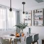 MELUCEE 1-Light Glass Pendant Light Industrial Edison Style Oil Rubbed Bronze Finish, Kitchen Island Lighting Hanging Lamp for Dining Room Sink Bedroom