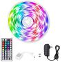 Yutop LED Strip Lights,16.4ft RGB Waterproof 5050 LEDs Tape Light,Flexible Color Changing LED Strip Lights with 44 Key Remote and 12V Power Supply for Bedroom, Living Room,Home Holiday Decoration