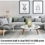 Crystal Touch Control Table Lamp with Dual Fast USB Charging Ports, 3-Way Dimmable Decorative Bedside Nightstand Desk Lamps for Bedrooms Living Room, Small Night Light Lampshade, T45 LED Bulb Included