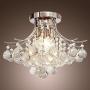 Saint Mossi Chandelier Modern K9 Crystal Raindrop Chandelier Lighting Flush Mount LED Ceiling Light Fixture for Dining Room Bathroom Bedroom Livingroom Pendant Lamp 11''H 16''W Saint Mossi Chandelier Modern K9 Crystal Raindrop Chandelier Lighting Flush Mount LED Ceiling Light Fixture for Dining Room Bathroom Bedroom Livingroom Pendant Lamp 11''H 16''W