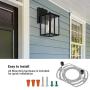 DEWENWILS Dusk to Dawn Outdoor Wall Light, Exterior Wall Lantern with Photocell Sensor, E26 Socket, Clear Glass, Waterproof, Black Wall Sconce Fixture for Porch, Garage, Doorway