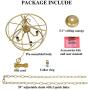 KSANA Antique Gold Chandelier, Modern Drum Light Fixture for Dining & Living Room, Bedroom, Foyer and Kitchen