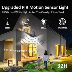 Solar Lights Outdoor, FURANDE 3 Head Super Bright Solar Motion Sensor Light Outdoor IP65 Waterproof 270° Wide Illumination Security Lights Motion Outdoor for Yard, Garage, Pathway 4 Pack